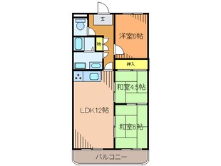 コ－トウィスタリアの物件間取画像